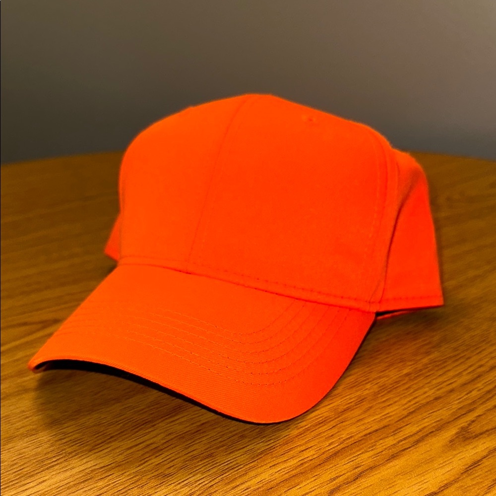 Neon Orange Baseball Hunters Cap